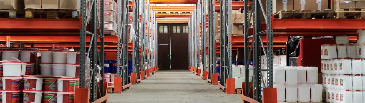 warehouse shelves