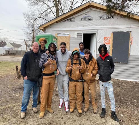 YouthBuild Construction team