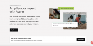 A screen shot of the Asana program