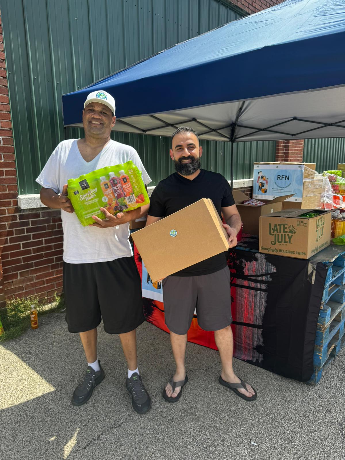 Two men with recylables