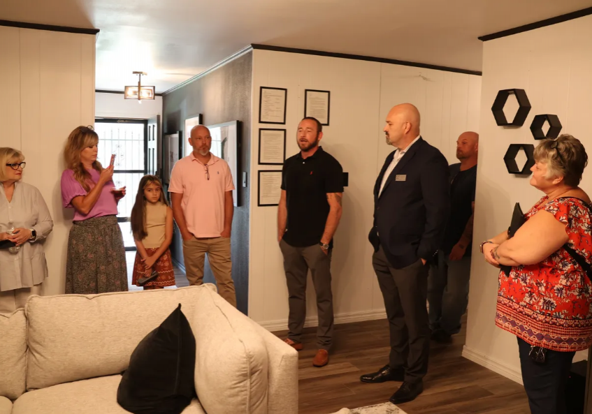 A group meeting at Hope's Bridge